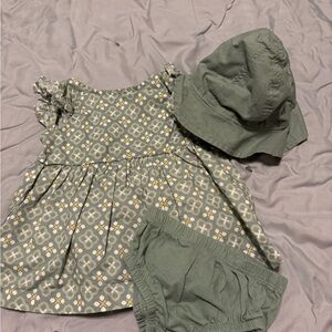 Carter's Floral Baby Dress Set with Hat